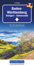 Kümmerly+Frey Regional-Strassenkarte 7 Baden Württemberg 1:275.000