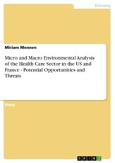 Micro and Macro Environmental Analysis of the Health Care Sector in the US and France  - Potential Opportunities and Threats