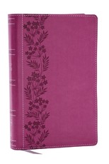 NKJV Holy Bible, Personal Size Large Print Reference Bible, Pink, Leathersoft, 43,000 Cross References, Red Letter, Thumb Indexed, Comfort Print: New King James Version