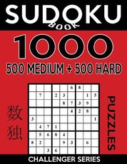 Sudoku Book 1,000 Puzzles, 500 Medium and 500 Hard