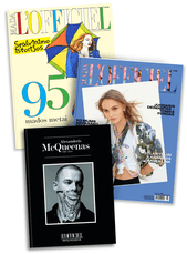 Rinkinys L'officiel mada: knyga Alexanderis McQueenas apie garsųjį dizainerį ir mados provokatorių + žurnalas L'officiel mada Nr. 12 (67) 2016 m. + leidinys 95 mados metai. Spalvinimo istorijos