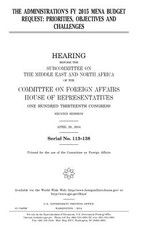 The administration's FY 2015 MENA budget request