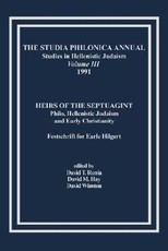 The Studia Philonica Annual, III, 1991