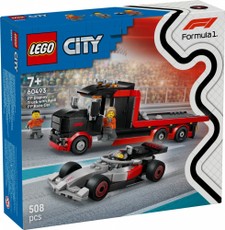 Bricks City 60493 – F1 ekspozicinis sunkvežimis su Audi F1 lenktyniniu automobiliu