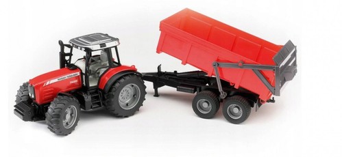 Bruder Massey Ferguson žaislinis traktorius su priekaba