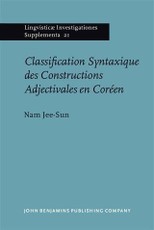 Classification Syntaxique des Constructions Adjectivales en Coréen