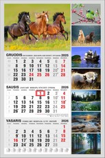 Kalendorius 3-jų spiralių su slank.