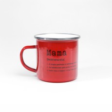 Metalinis puodelis „Mama“, raudonas, 300 ml