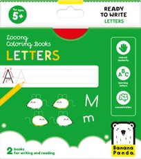 Spalvinimo kortelės „Looong Coloring Books – Ready to Write Letters“