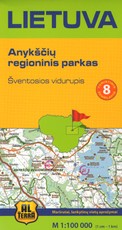 Lietuva. Anykščių regioninis parkas.Turistinis žemėlapis Nr. 8