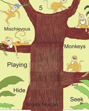 Five mischievous monkeys Playing Hide And Seek