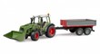 Fendt Vario 211 traktorius su frontiniu krautuvu ir savivarčiu