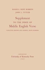 Supplement to the Index of Middle English Verse
