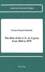 The Role of the U.N. in Cyprus from 1964 to 1979