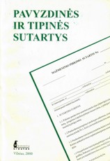 Pavyzdinės ir tipinės sutartys