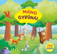 Mano gyvūnai. Dėliok, spalvink, kurk