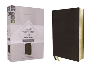 Nasb, Thinline Bible, Large Print, Passaggio Setting, Leathersoft, Black, Red Letter, 1995 Text, Comfort Print