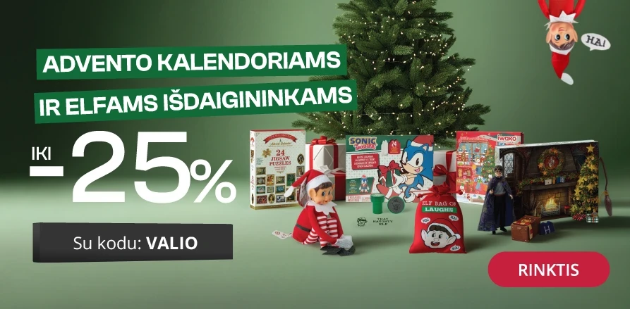 Elfams išdaigininkams ir advento kalendoriams - extra nuolaidos iki -25%