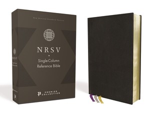 Nrsv, Single-Column Reference Bible, Premium Leather, Goatskin, Black, Premier Collection, Comfort Print