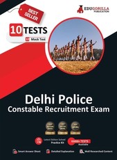 Delhi Police Constable Recruitment Exam Book 2023 (English Edition) - 10 Full Length Mock Tests (1000 Solved Objective Questions) with Free Access to Online Tests