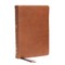 Nkjv, End-Of-Verse Reference Bible, Personal Size Large Print, Premium Goatskin Leather, Brown, Premier Collection, Red Letter, Thumb Indexed, Comfort Print