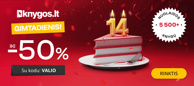 KNYGOS.LT 14-AS GIMTADIENIS - extra nuolaidos iki -50%!