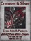 Crimson and Silver Cross Stitch Pattern