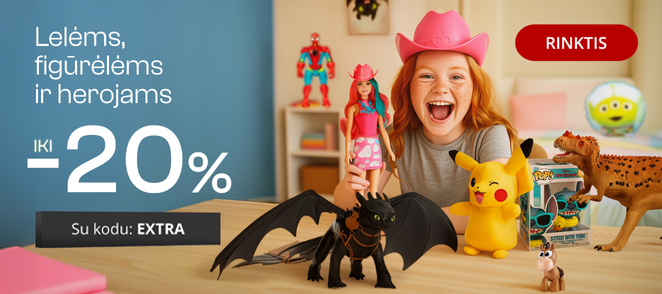 Lėlėms, figūrėlėms ir herojams - extra nuolaidos iki -20%