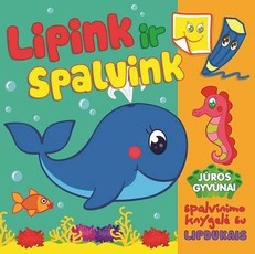 Lipink ir spalvink. Jūros gyvūnai