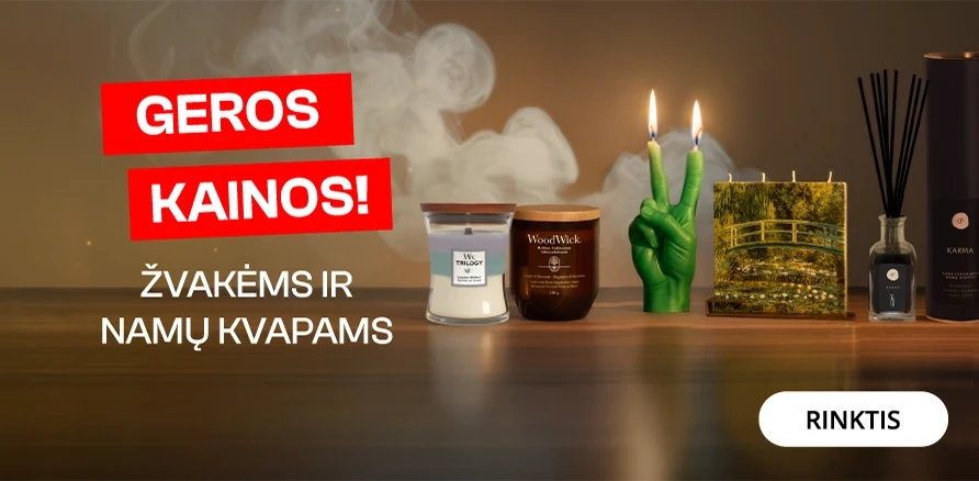 GEROS KAINOS žvakėms ir namų kvapams!