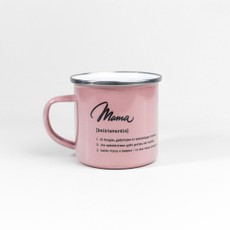 Metalinis puodelis su stilingu užrašu „Mama“, pelenų rožinis, 300 ml