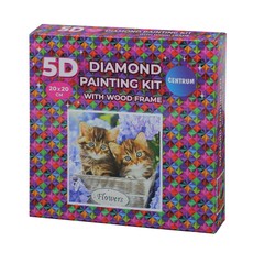 Deimantinė mozaika „Kačiukai“, 20x20 cm