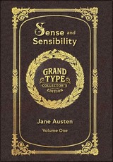Large Print - Sense and Sensibility, Volume 1 of 2 - Grand Type Collector's Edition - Matte Hardcover with Dust Jacket