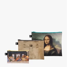LOQI užsegamų krepšelių rinkinys „LEONARDO DA VINCI Recycled Zip Pockets“ LOQI užsegamų krepšelių rinkinys „LEONARDO DA VINCI Recycled Zip Pockets“