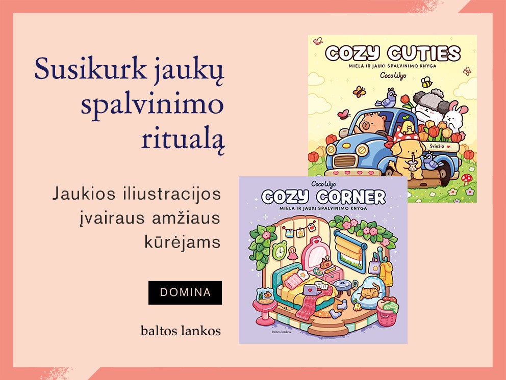 Knygų serija COZY spalvinimo knygelės