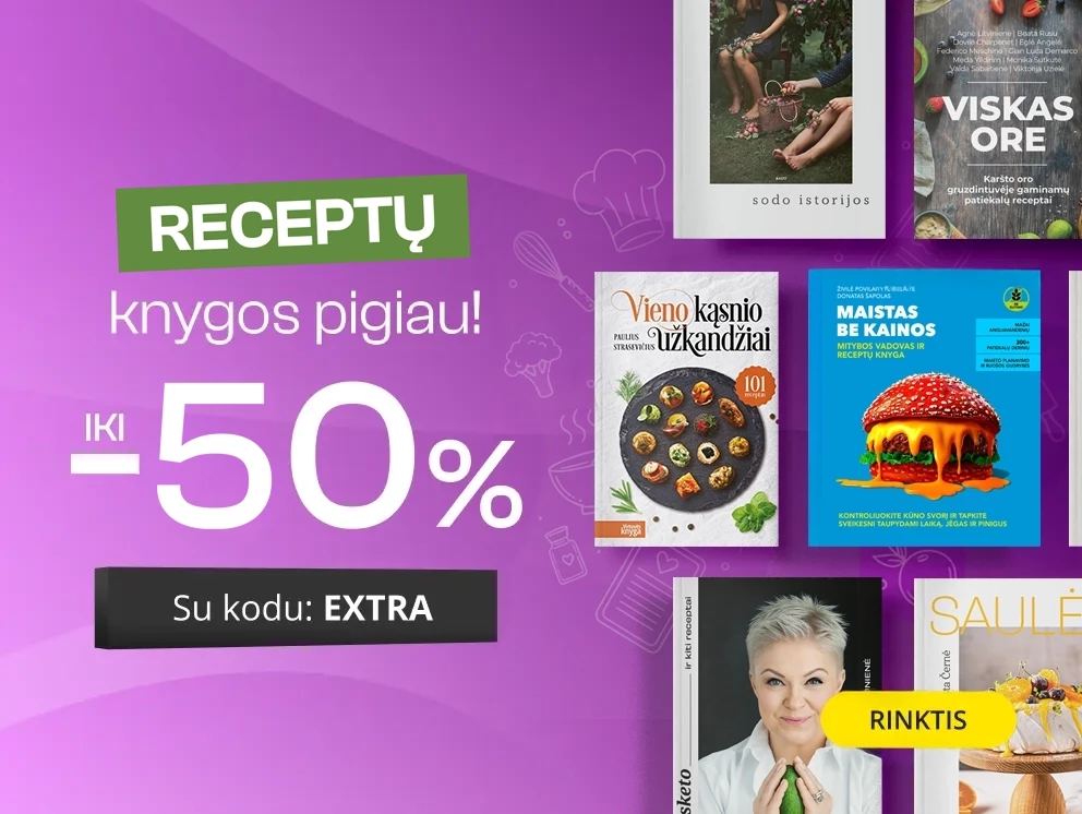RECEPTŲ KNYGOMS - extra nuolaidos iki -50%!