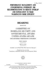 Performance management and Congressional oversight