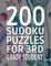 200 Sudoku Puzzles for 3rd Grade Student