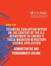 Technical Evaluation Report on the Content of the U.S. Department of Energy's Yucca Mountain Repository License Application