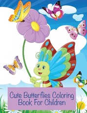 Cute Butterflies Coloring Book
