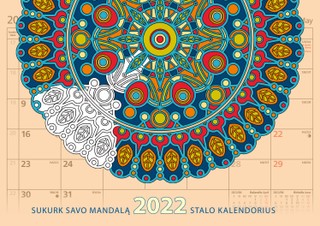 2022 m. kalendorius „Sukurk savo mandalą“