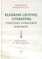 Klasikinė lietuvių literatūra visuotinės literatūros kontekste. 1 knyga. Bendrumai ir skirtumai