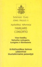 Apaštališkoji Adhortacija. Familiaris Consortio