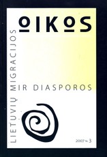 Oikos. Lietuvių migracijos ir diasporos studijos 2007 Nr. 3