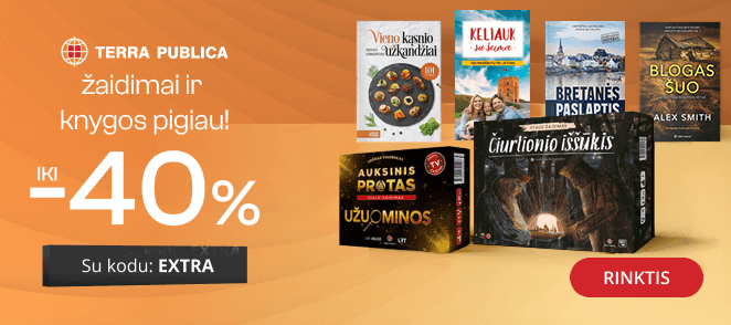 Leidyklos TERRA PUBLICA knygoms ir žaislams iki -40% extra nuolaidos!