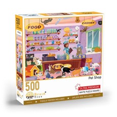 Dėlionė Brain Tree „Gyvūnų parduotuvėlė“, 500 dalių