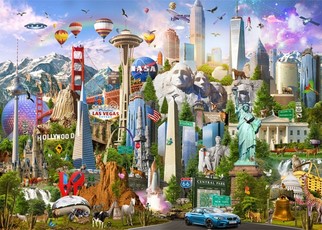 Brain Tree - American Pride 1000 Pieces Jigsaw Puzzle for Adults