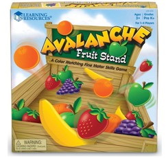 Smulkiosios motorikos ir spalvų pažinimo lavinimo žaidimas „Avalanche Fruit Stand“