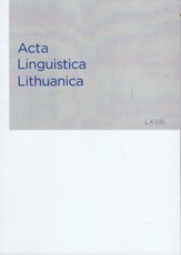 Acta Linguistica Lithuanica 68 (LXVIII)