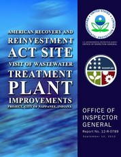 American Recovery and Reinvestment Act Site Visit of Wastewater Treatment Plant